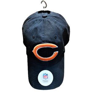 Chicago Bears NFL Football Large "C" Strapback Adjustable Black Baseball Hat Cap